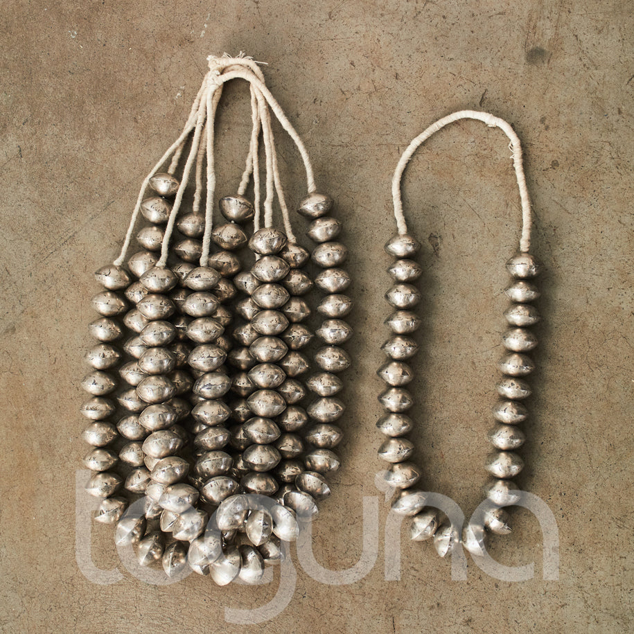 TUAREG NICKEL BEAD (NIGER) BICONE LRG