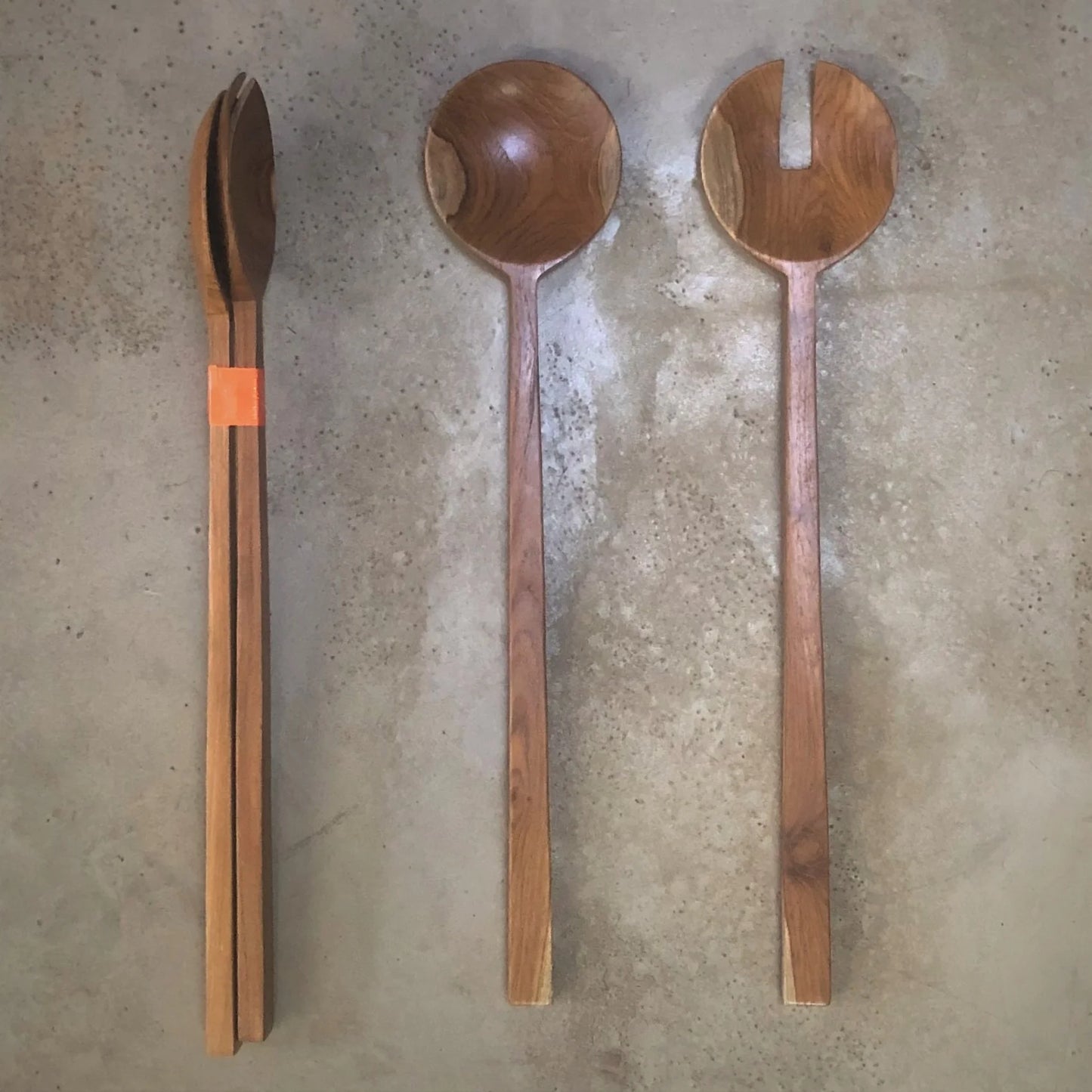 SERVING SPOON (INDONESIA) PAIR 37L 8W WOOD