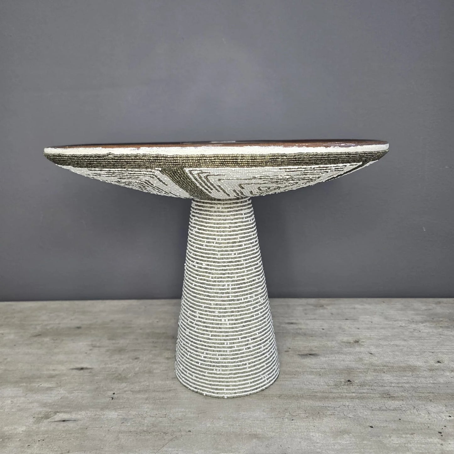 BLOOM PLATTER (SOUTH AFRICA) BEADED LRG