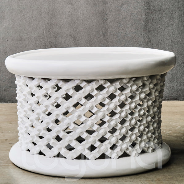 BAMILEKE STOOL/SIDE-TABLE (CAMEROON) 75D 43H CUSTOM