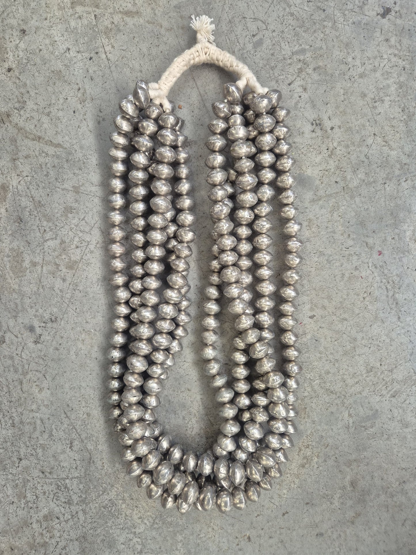 TUAREG NICKEL BEAD (NIGER) BICONE SML