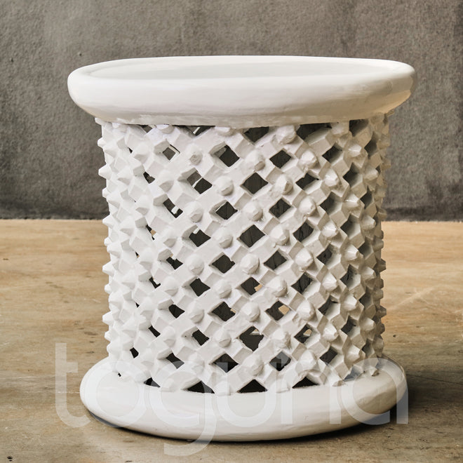 BAMILEKE STOOL/SIDE-TABLE (CAMEROON) 50D 50H CUSTOM