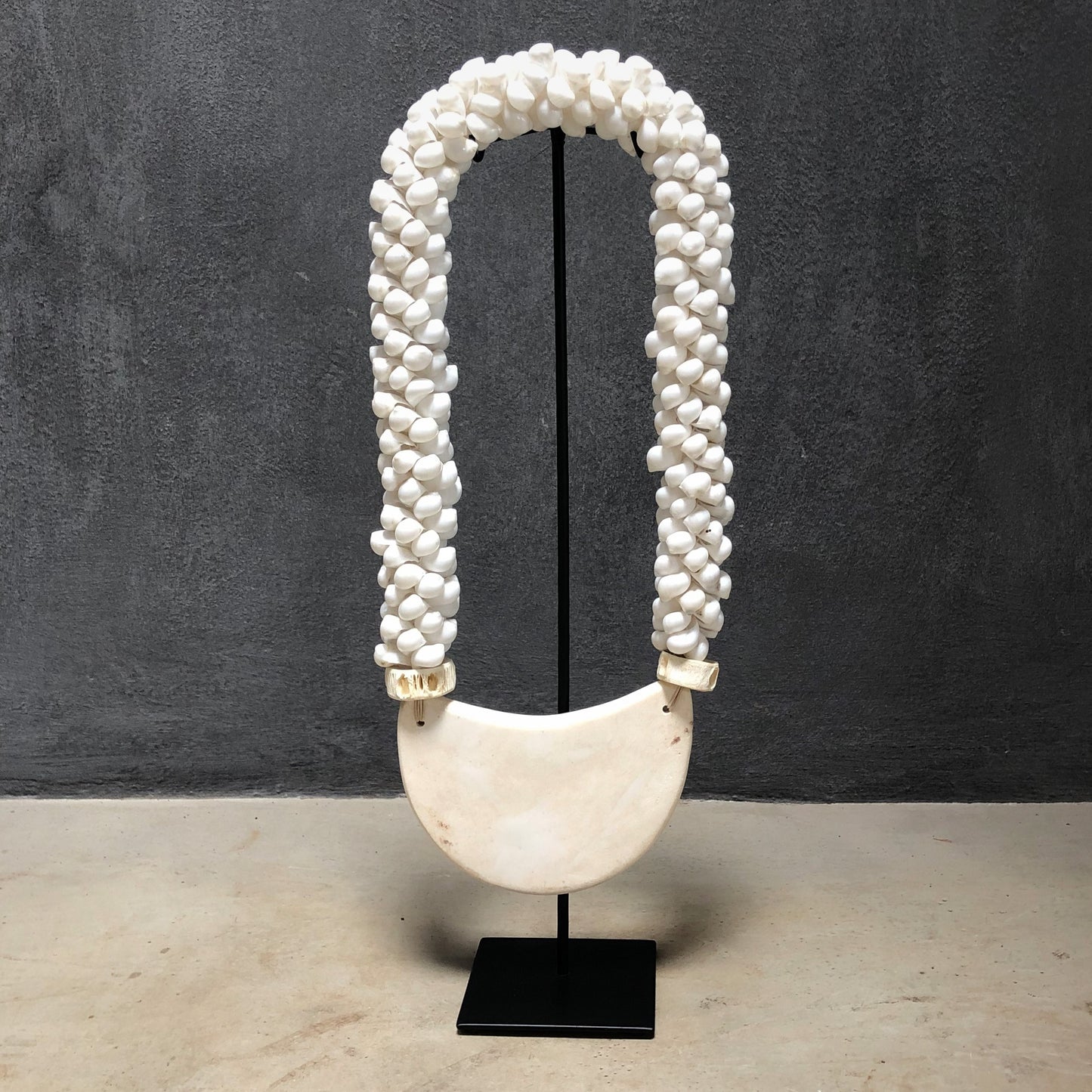 STONE SHELL NECKLACE (INDONESIA) SP 19W 50H