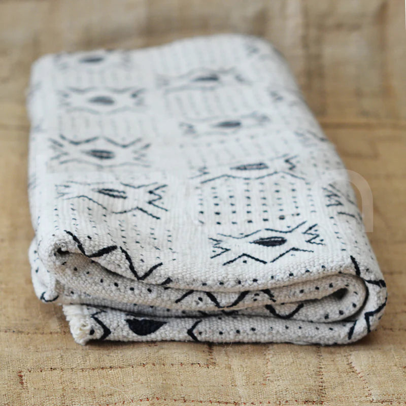 BOGOLON MUD CLOTH (MALI) 224L 165W WHITE