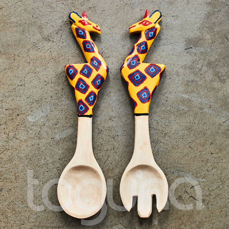 SALAD SERVER (ZIMBABWE) SET