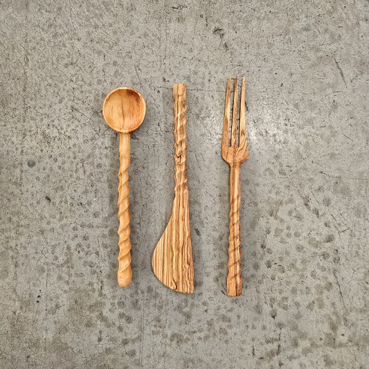CUTLERY SERVERS (KENYA) SET 3 SPIRAL