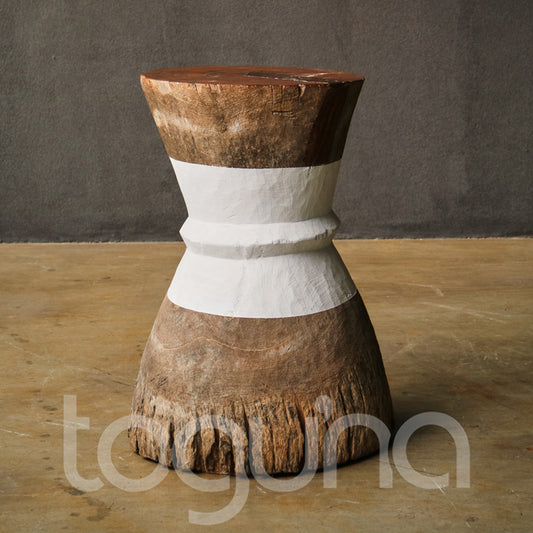TONGA GRAIN MORTAR/SIDE-TABLE (ZIMBABWE) 31D 62H CUSTOM