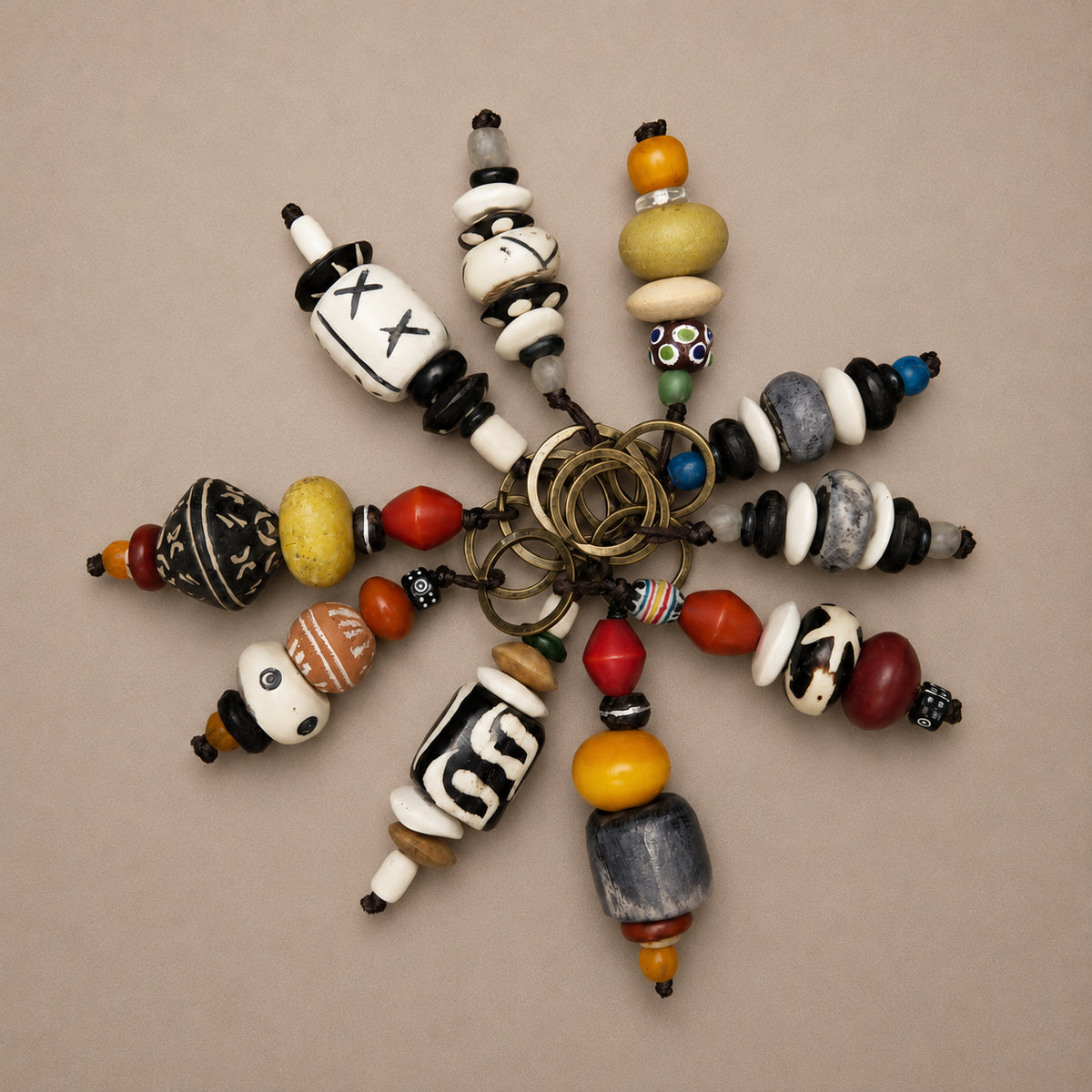AFRICAN TRADE BEAD KEYRING (WEST AFRICA)