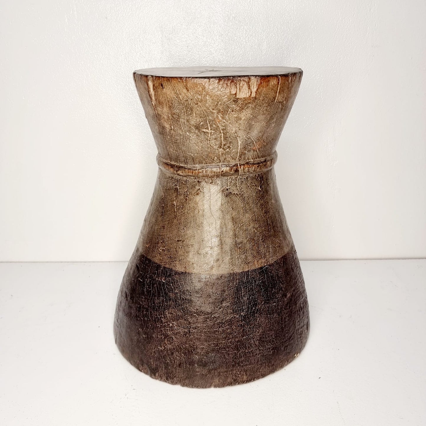 MAKONDE GRAIN MORTAR/SIDE-TABLE (TANZANIA) 48H STR/FOIL