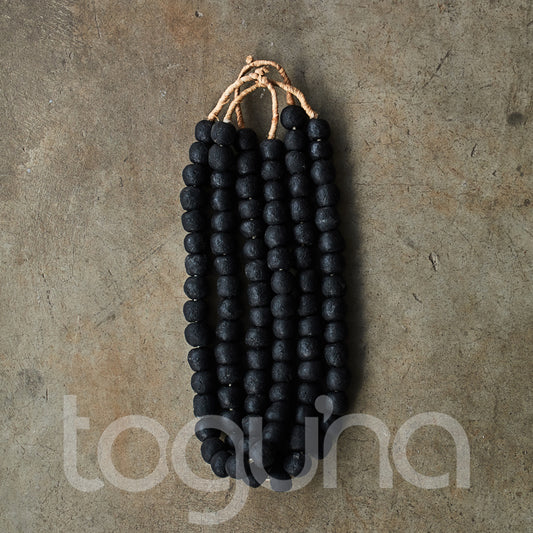 RECYCLED GLASS BEAD (GHANA) LRG PKT AQUA