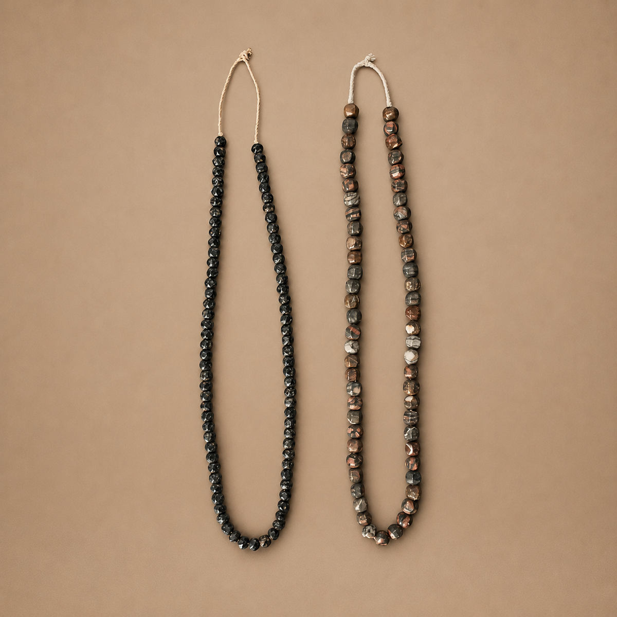 GRANITE STONE BEAD FACETED