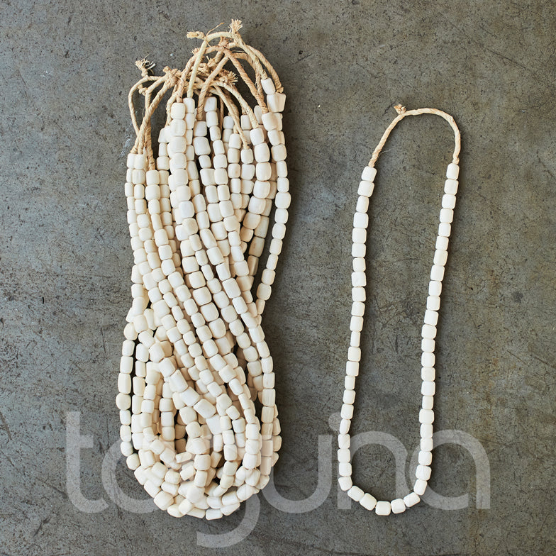 BONE BEAD (KENYA) SML SEED WHT