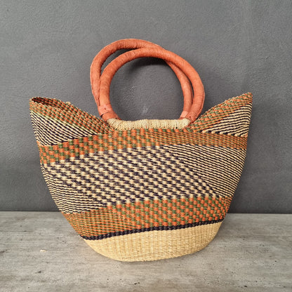 BOLGA SHOPPER BASKET (GHANA) HANDLE 45H 48L