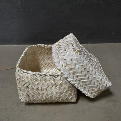 WOVEN BOX (INDONESIA) SML 14L 14W 11H WHTW