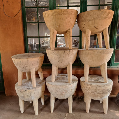 STOOL/SIDE-TABLE (CAMEROON) 55D 50H