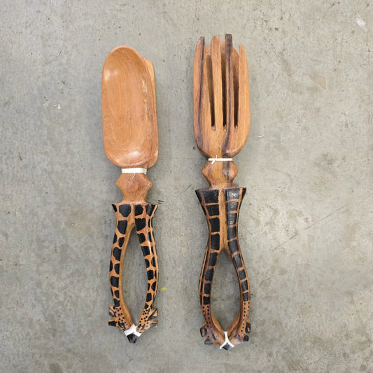 GIRAFFE SALAD SERVERS (ZAMBIA) 35L