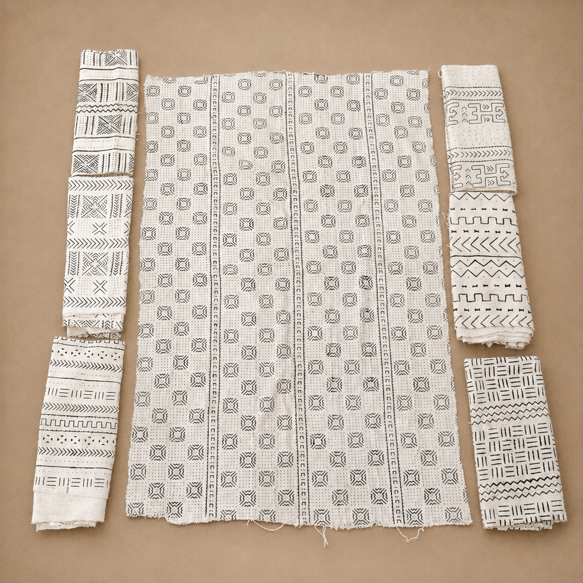 BOGOLON MUD CLOTH (MALI) 224L 165W WHITE