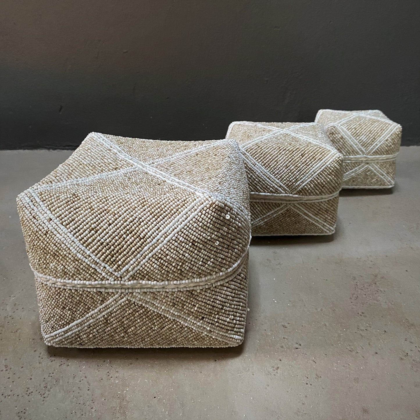 BEADED BOX (INDONESIA) SET 3 20L 20W 17H ASST