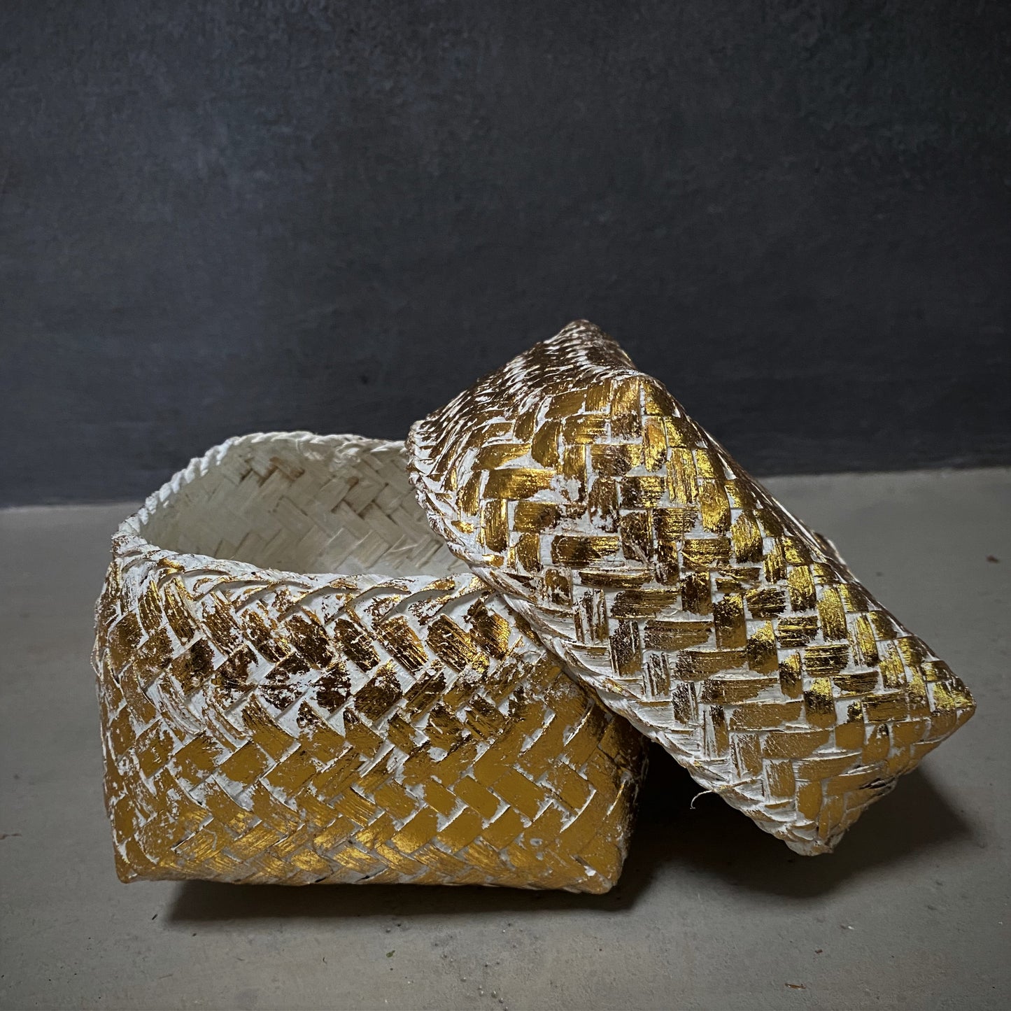 WOVEN BOX (INDONESIA) SML 14L 14W 11H WHTW