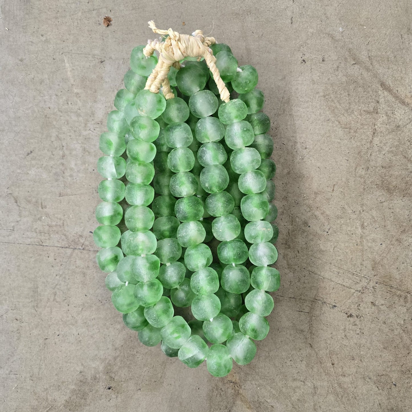 RECYCLED GLASS BEAD (GHANA) XL MOTTLED