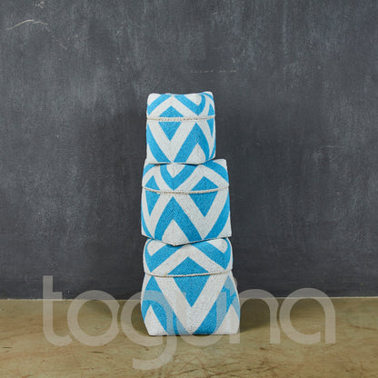 BEADED BOX (INDONESIA) SET 3 20L 20W 17H ASST