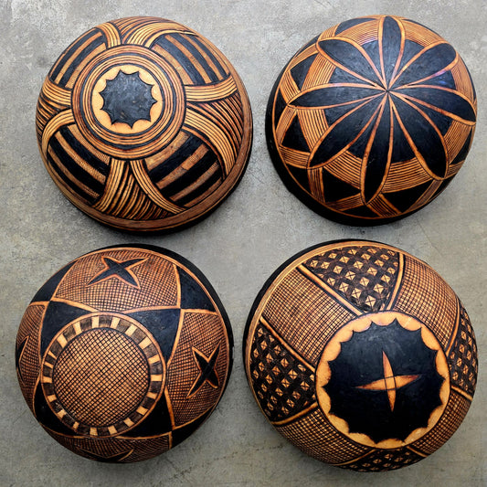 FULANI CALABASH (NIGER) ENGRAVED BURNT