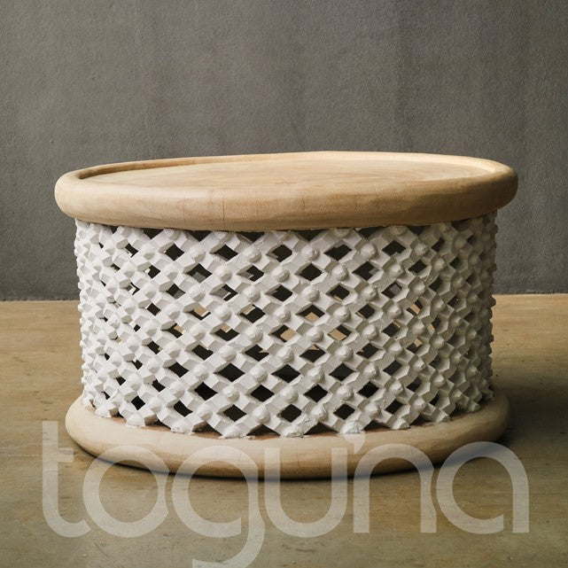 BAMILEKE STOOL/SIDE-TABLE (CAMEROON) 99D 43H CUSTOM