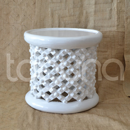 BAMILEKE STOOL/SIDE-TABLE (CAMEROON) 45D 43H CUSTOM