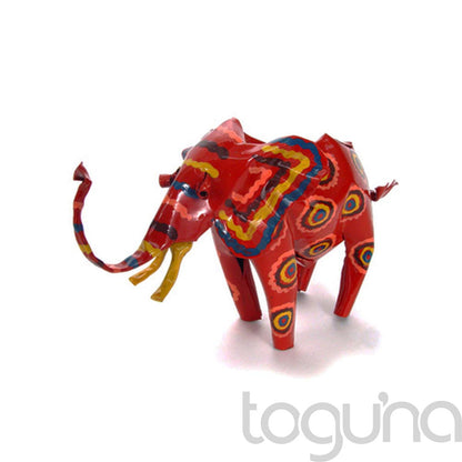 PAINTED TIN ORNAMENT ELEPHANT