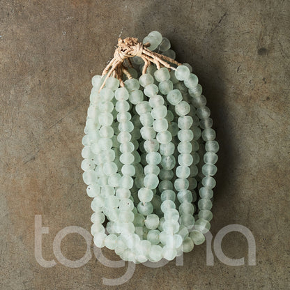 RECYCLED GLASS BEAD (GHANA) LRG PKT AQUA
