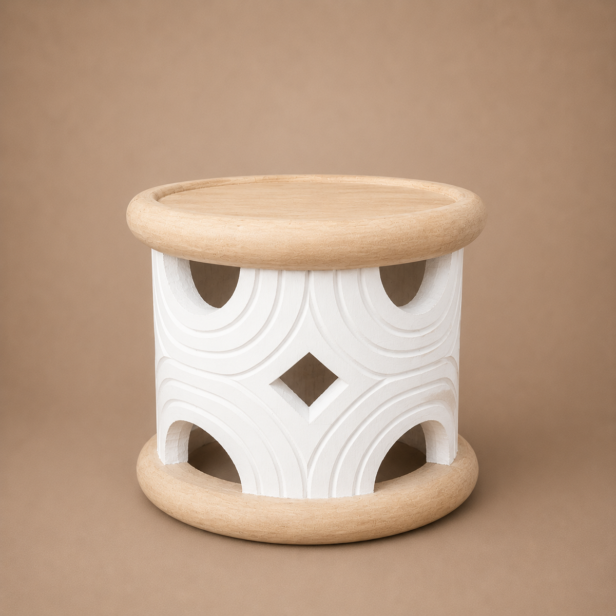 STOOL/SIDE-TABLE (CAMEROON) 45D 43H CUSTOM