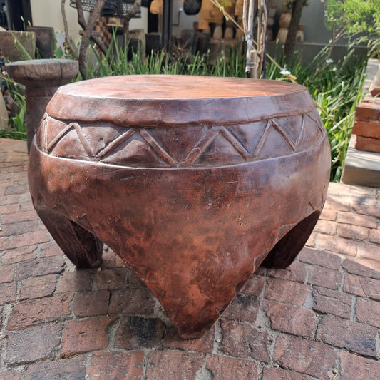 SENUFO STOOL/SIDE-TABLE (IVORY COAST) XL 65L 55W 48H