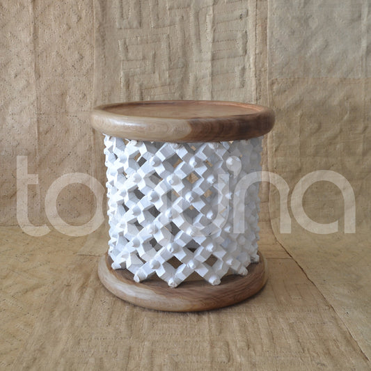 BAMILEKE STOOL/SIDE-TABLE (CAMEROON) 40D 40H CUSTOM