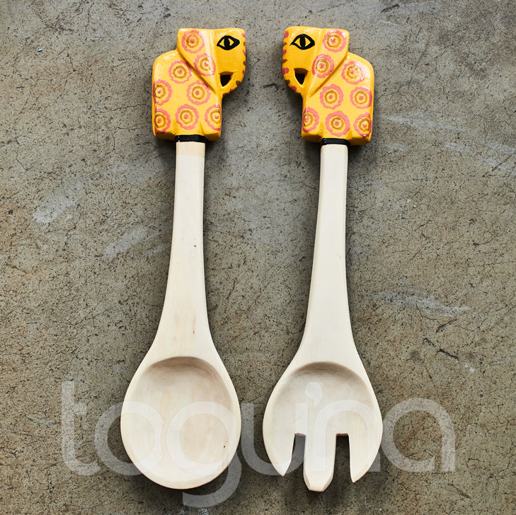 SALAD SERVER (ZIMBABWE) SET