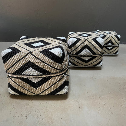 BEADED BOX (INDONESIA) SET 3 20L 20W 17H ASST