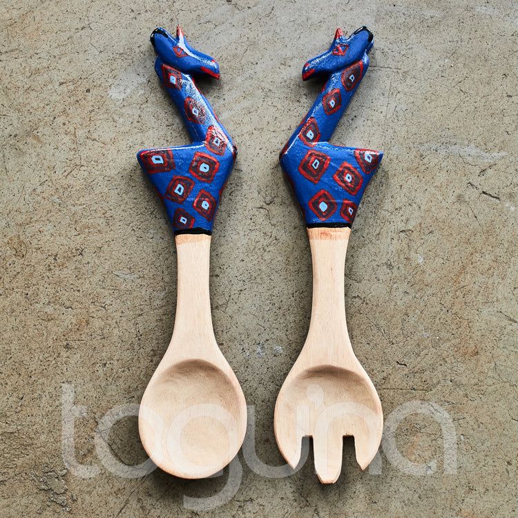 SALAD SERVER (ZIMBABWE) SET