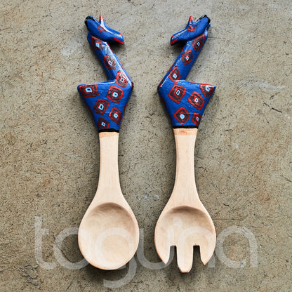 SALAD SERVER (ZIMBABWE) SET
