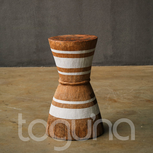 TONGA GRAIN MORTAR/SIDE-TABLE (ZIMBABWE) 29D 54H CUSTOM