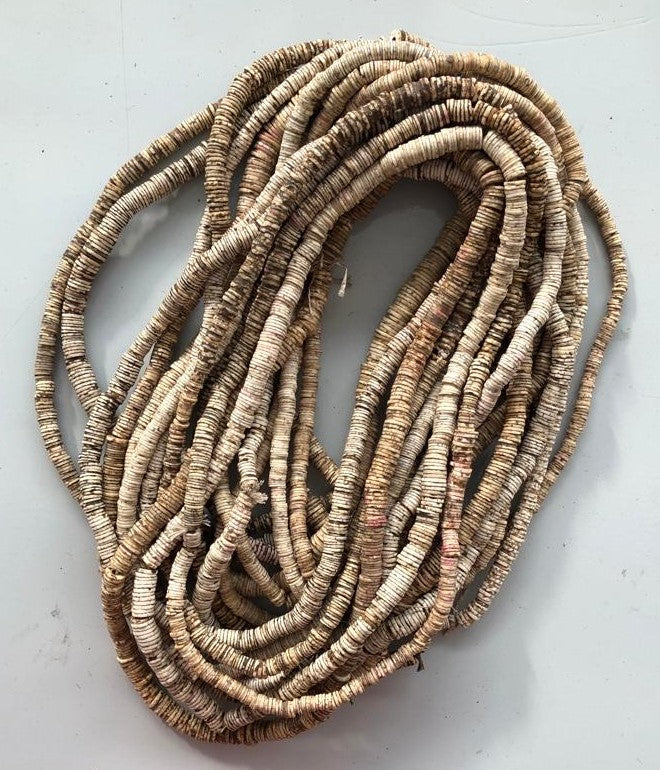 OSTRICH SHELL BEAD STR (KENYA) MED