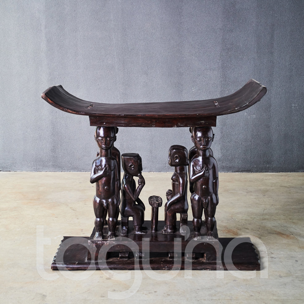 ASHANTI ANIMAL STOOL (GHANA) X-LRG