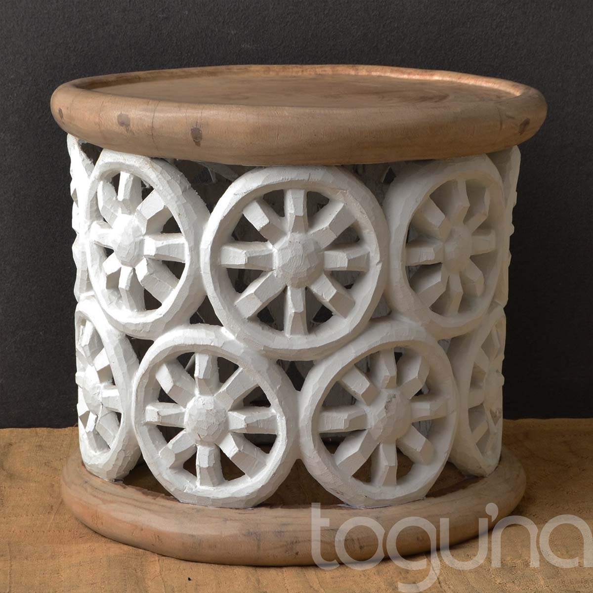 STOOL/SIDE-TABLE (CAMEROON) 50D 50H NATURAL