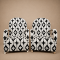 YORUBA ARMCHAIR (NIGERIA) 63L 63W 94H BEADED 1/2