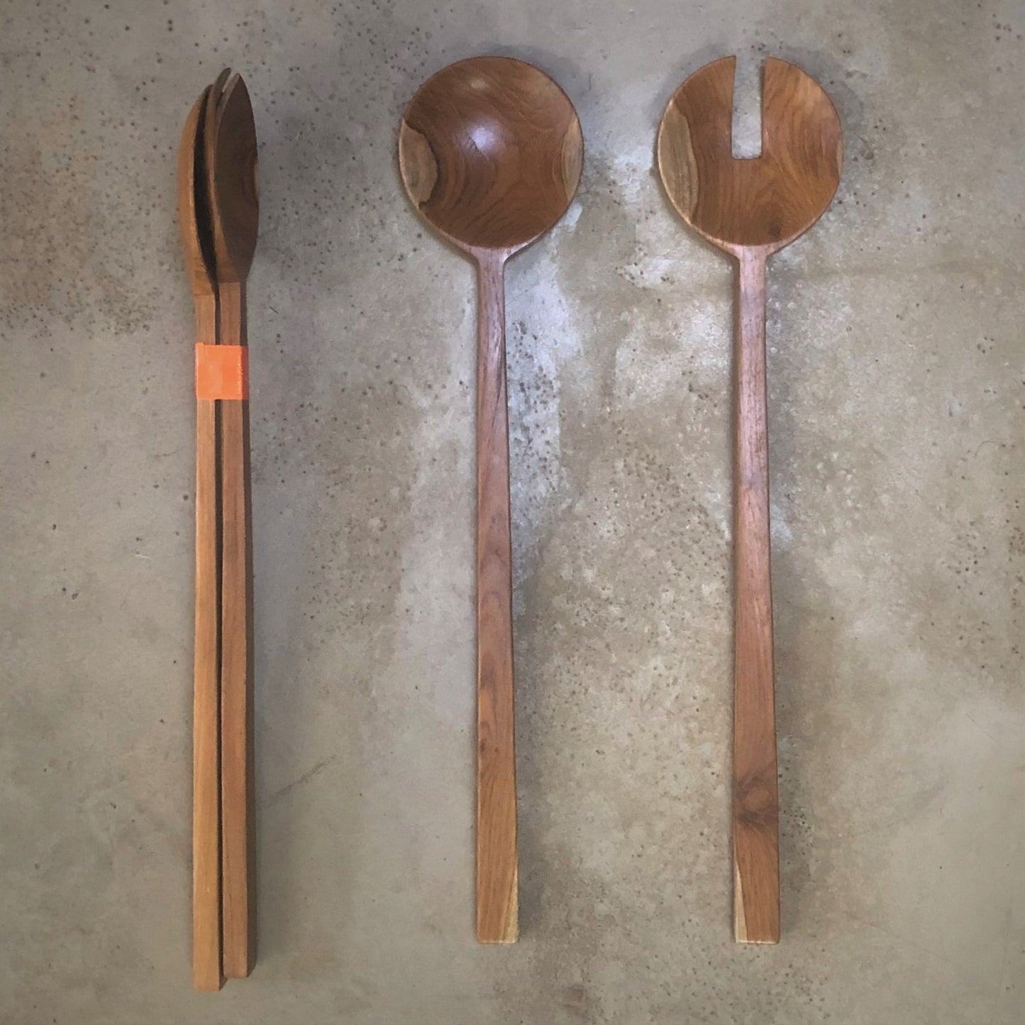 SERVING SPOON (INDONESIA) PAIR 37L 8W WOOD
