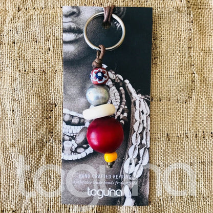 AFRICAN TRADE BEAD KEYRING (WEST AFRICA)