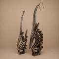 BAMBARA CHIWARA HEADDRESS (MALI) PAIR 100H