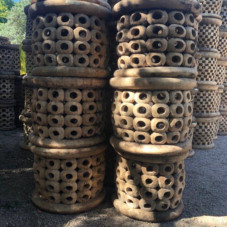 STOOL/SIDE-TABLE (CAMEROON) 80D 43H NATURAL