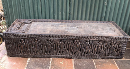 BAMILEKE BED/TABLE (CAMEROON) 180L 60W 44H DARK