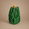 RECYCLED GLASS BEAD (GHANA) LRG GREEN