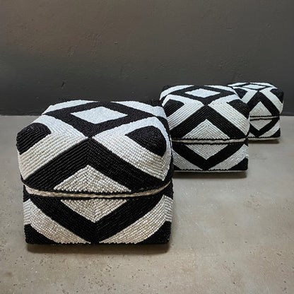 BEADED BOX (INDONESIA) SET 3 20L 20W 17H ASST