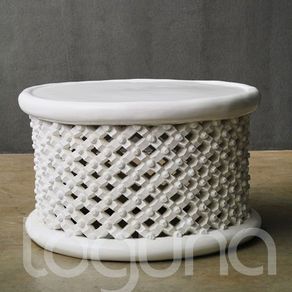 BAMILEKE STOOL/SIDE-TABLE (CAMEROON) 99D 43H CUSTOM